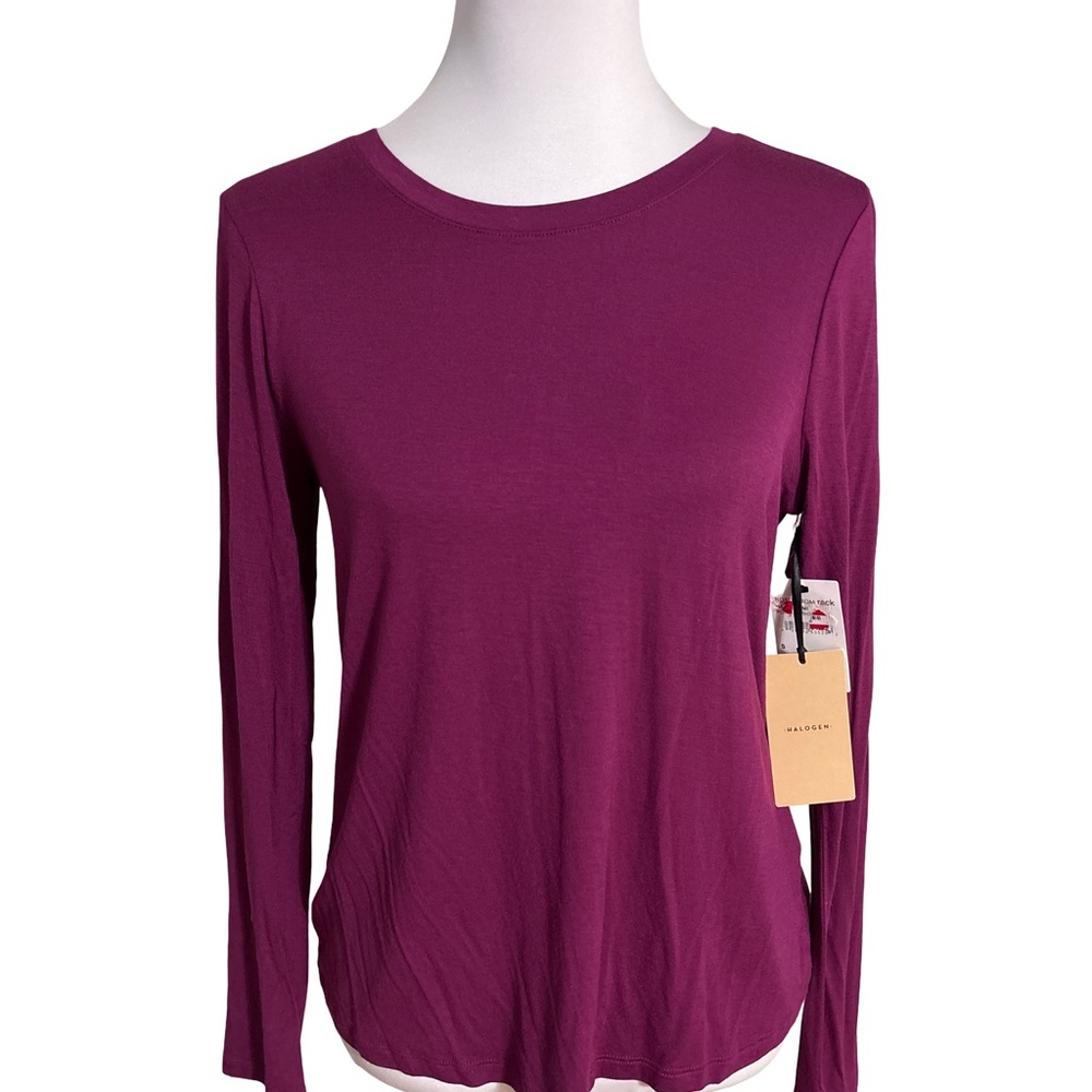 Halogen Purple Long Sleeve Top